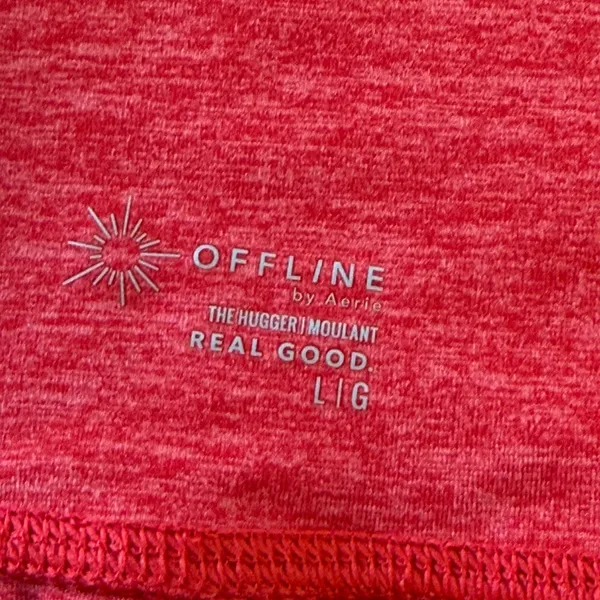 OFFLINE by Aerie The Hugger Real Good Red Heathered Bodycon Midi Skirt Large - Image 3