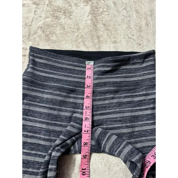 Lululemon Women's Wunder Under Crop III Space‎ Dye Twist Sapphire Blue Size 6 - Image 7