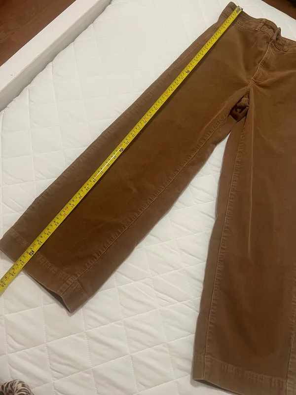 Everlane Womens Brown Corduroy Pants Size 6 High Rise Straight Leg Casual Fall - Image 6
