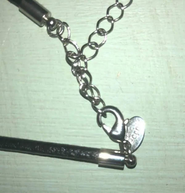 Lia Sophia Leather Silver Choker - Image 4