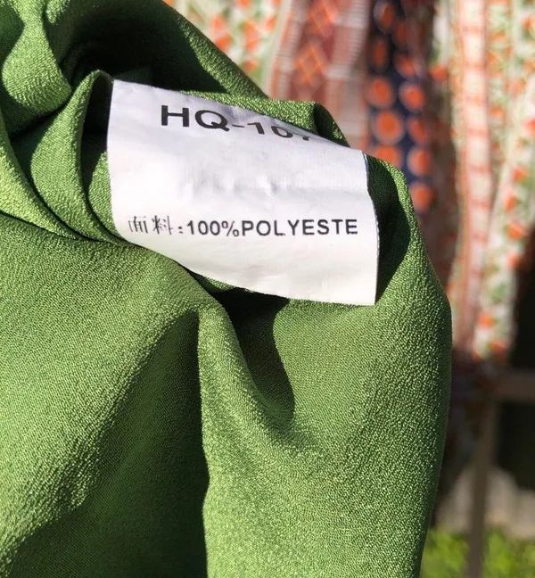 Mooerkerr Green/Orange Long Sleeve Maxi Dress Medium - Image 8