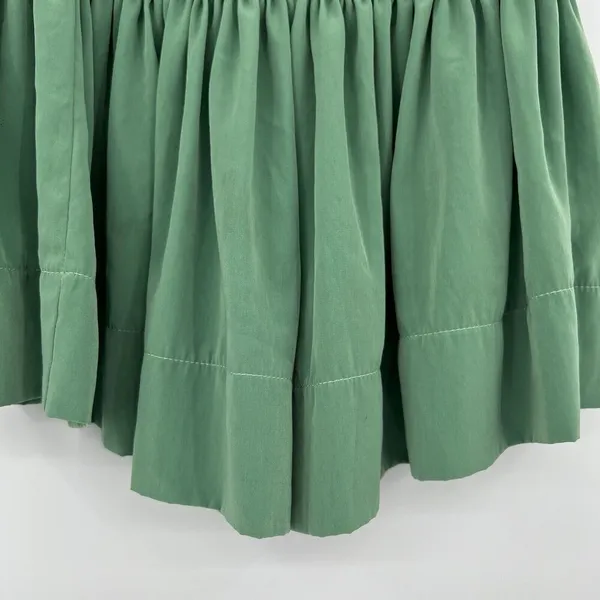 KOCH Erica Shorts Women's Size XS Skirt Skort Pleated Green Pull On Smocked Boho - Image 7