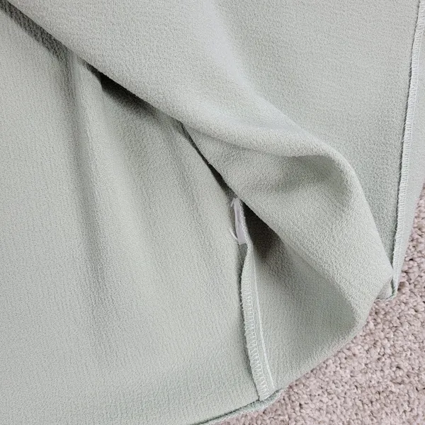 ASOS Womens Dress 4 Mint Green Textured Wrap V Neck Plunge Kimono Tie Waist - Image 16