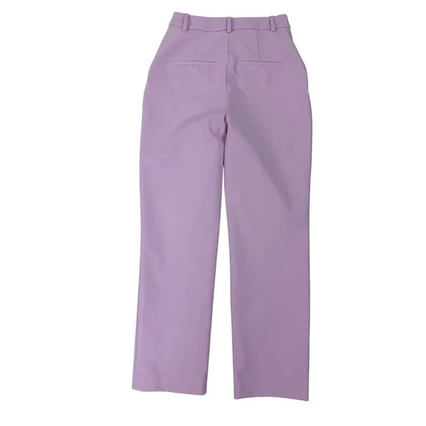 Express Women's High-Waisted Straight Leg Dress Pants Pink Lilac NWOT - Image 3