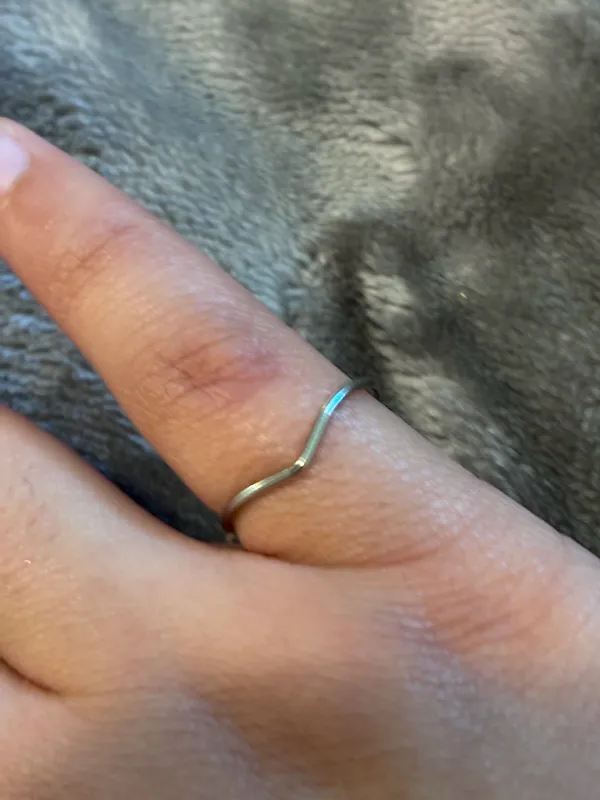Minimalist Silver Chevron Ring Size none - Image 4