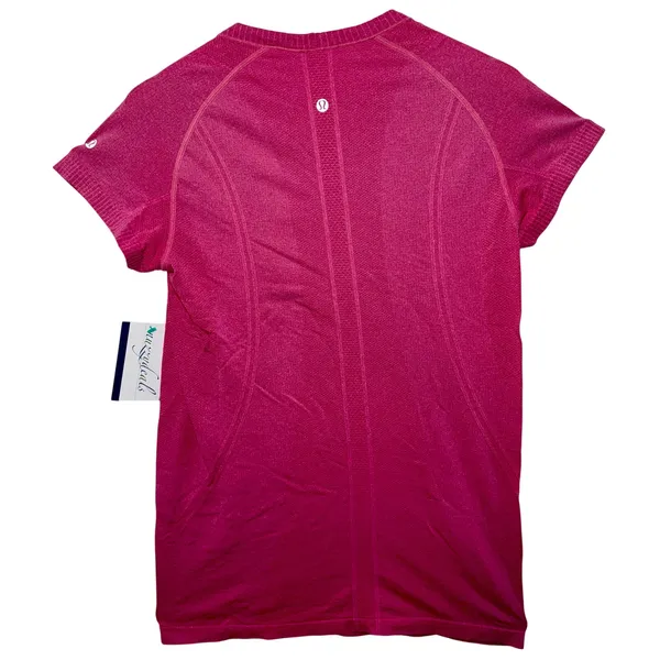 Lululemon Swiftly Tech Short Sleeve Pink Seamless Athletic Running Shirt Size 10 - Image 2
