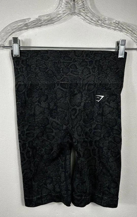 New Gymshark Adapt Animal Seamless Cycling Breathable Shorts Black Size Medium - Image 2