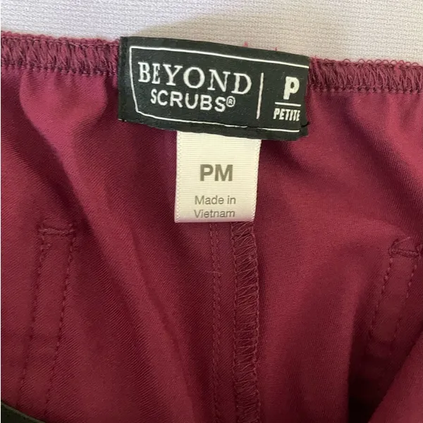 Beyond Scrubs Women Scrub Pants MP Maroon‎ Medical Uniform Nurse Workwear Dental - Image 3