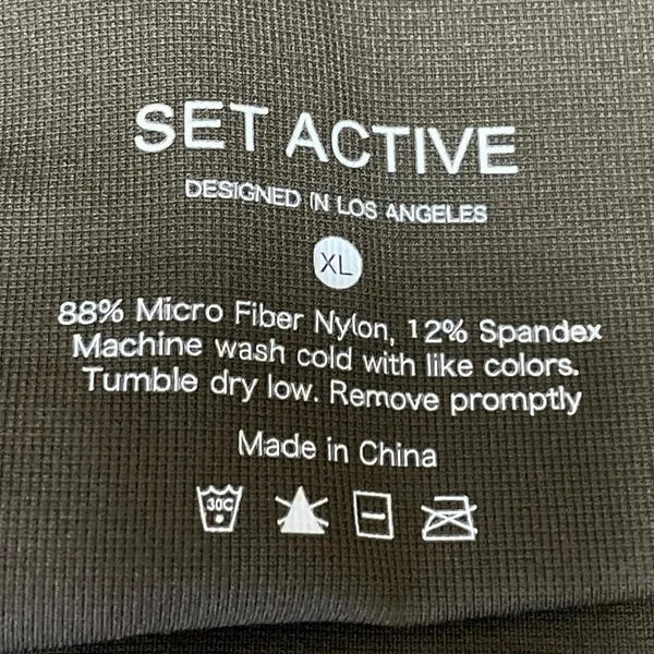 Set Active Women's Brown Mid Rise Athletic Activewear Biker Running Shorts Sz XL - Image 4