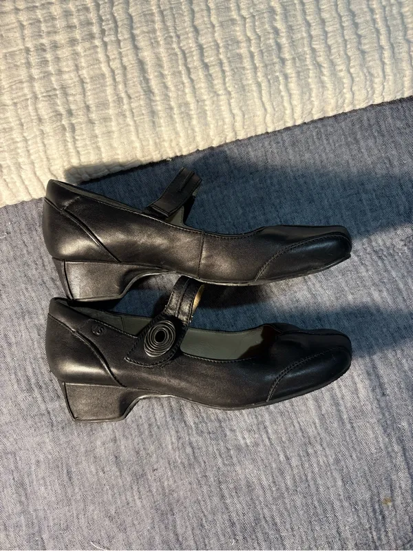Josef Seibel Black Cara Leather Mary Janes size 38 - Image 3
