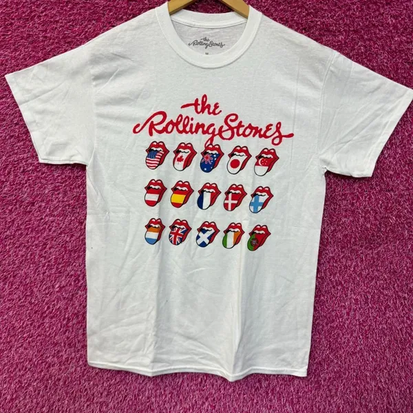 The Rolling Stones All the World Tour Hot Lips Rock Tee M - Image 2