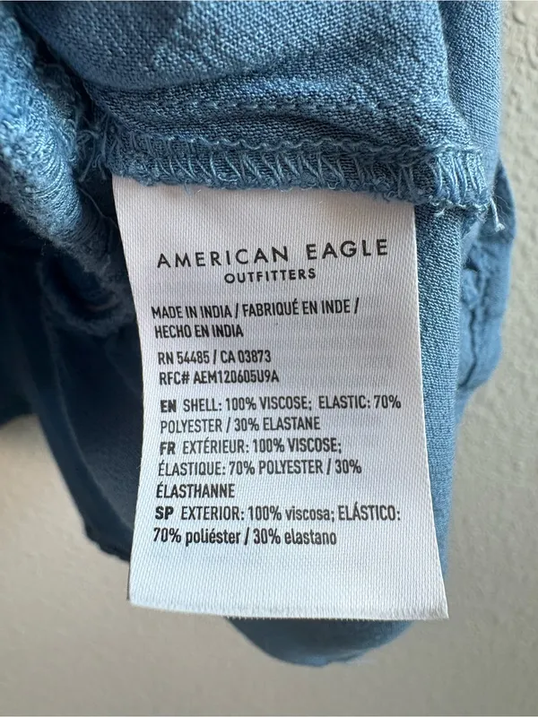American Eagle Smocked Ruffle Hem Dress - Image 6