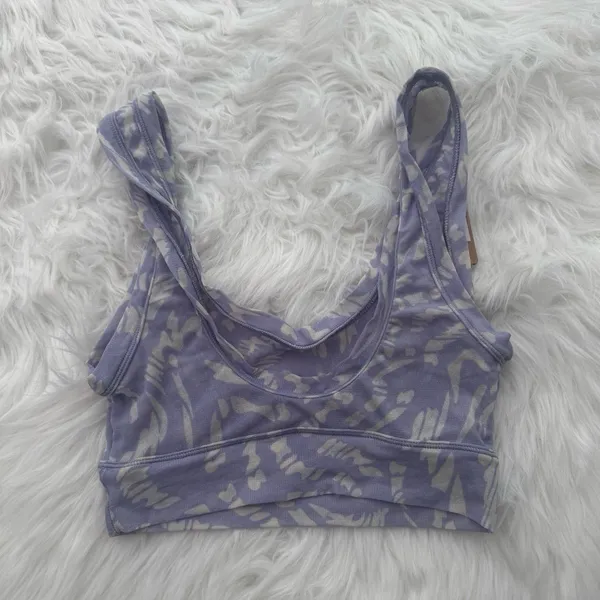 Skims Summer Mesh Collection Scoop Bralette Lilac Swirl Size XS - Image 3
