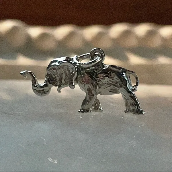 Silver Elephant Charm Pendant - Image 4