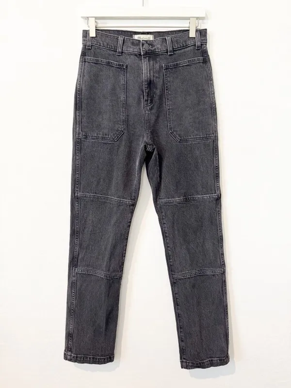 Madewell The 90s Straight Jeans Size 26 Camplin Black High Rise Utility‎ Grunge - Image 3