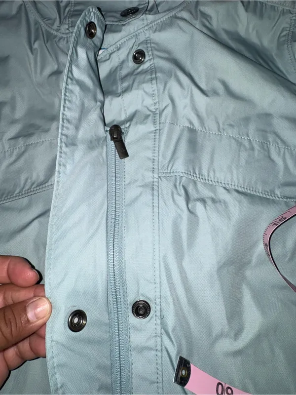 Light Blue Women's Hooded Rain Jacket - Image 10