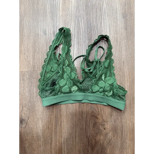 Aerie Bra Womens Small Fa La Lace‎ Longline Bralette Green Alpine S - Image 3