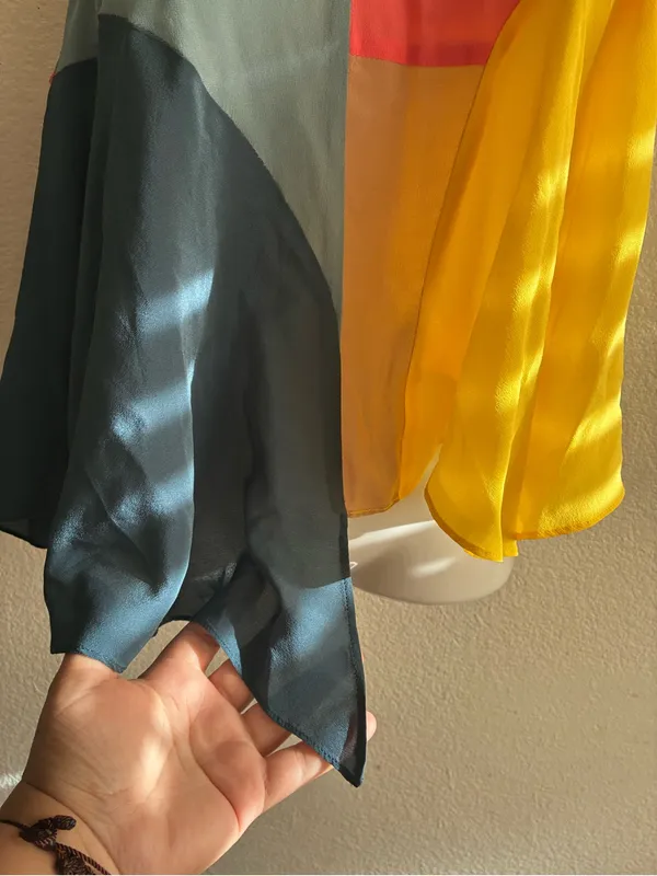 Anthropologie 🆕Lilka By 100% Silk Vista Colourblocked Cami Top M🆕 - Image 9