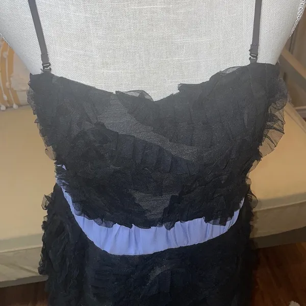 Miss Me Couture Cocktail Little Black Dress Purple Trim - Image 3