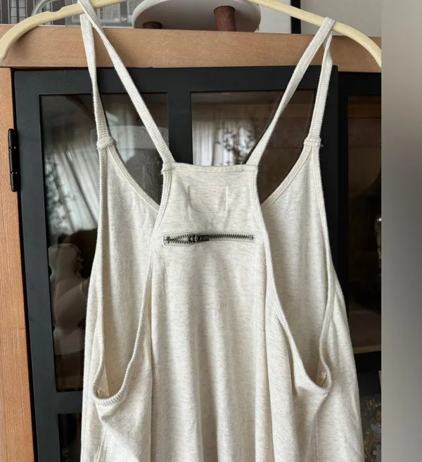 FP Movement Hot Shot Onesie jumpsuit beige ecru pockets zipper free people - Image 4