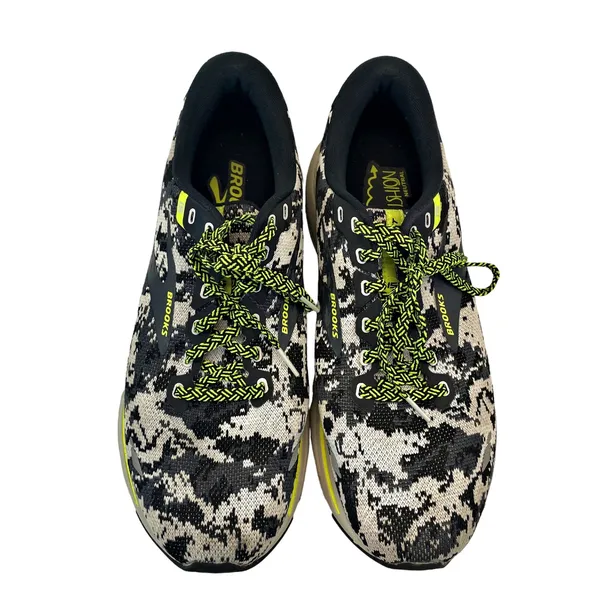 Brooks Ghost 15 Running Shoes Bl/Wh Neon Green Camo 1203801B029 SZ 12 Med B - Image 3