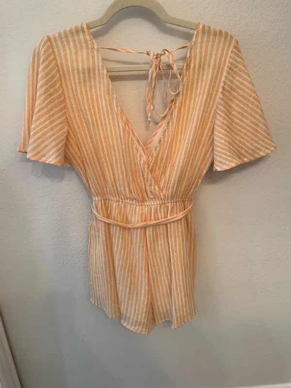 Francesca's Romper Orange - Image 2