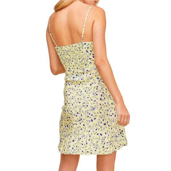 ASTR THE LABEL Chalet Floral‎ Mini Dress Women Medium Yellow Coquette Feminine - Image 2