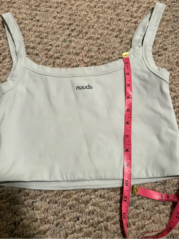 nuuds Crop Active Tank Mint Scoop Neck Lyocell- Size Small - Image 4
