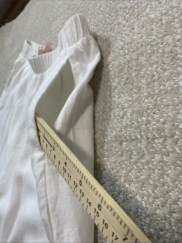 Show Me Your MuMu White Wide-Leg Linen-Blend Pants 100% Rayon Size XS - Image 16