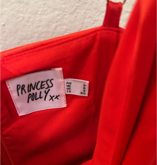 Princess Polly Lina Satin Red Mini Dress - Image 3
