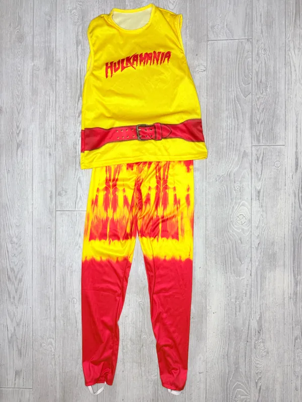 Wwe hulk hogan women’s medium Halloween costume cosplay shirt and pants dress up - Image 3