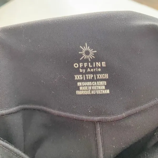 OFFLINE By Aerie Black Flare Yoga Pants XXS High Rise Y2K Athleisure - Image 5