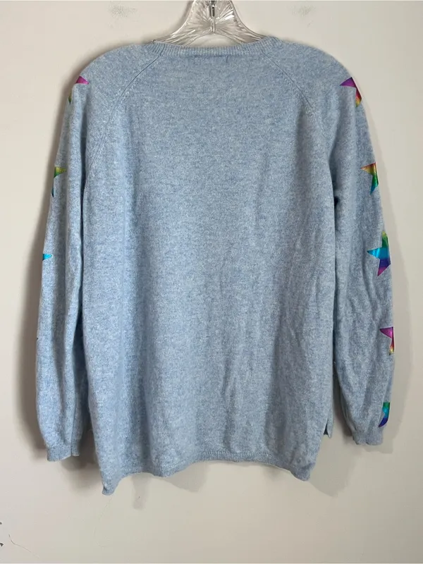 Brodie‎ 100% Cashmere Star Rainbow Sweater Size Medium Crewneck - Image 3