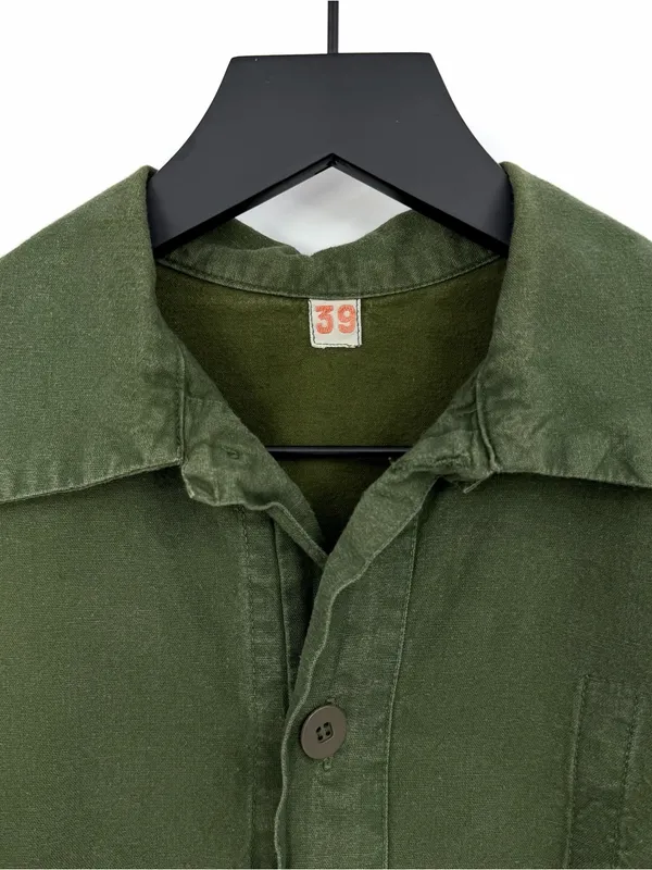 VTG Military Long Sleeve *Custom Cropped Green M - Image 3