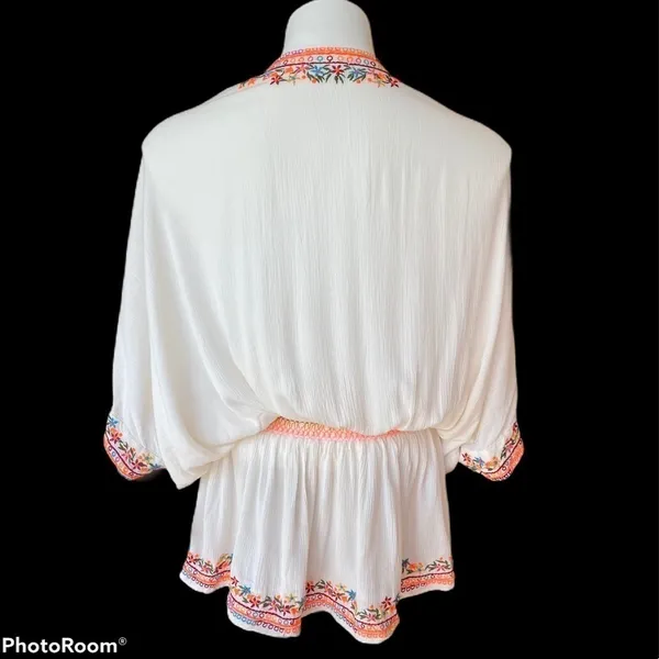 ALTAR’D STATE Bohemian Embroidered Swimsuit Cover Or Blouse Size M NEW - Image 6