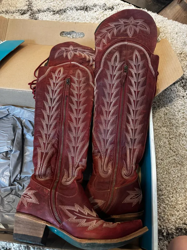 Lane Boots Lace-Up Over-the-Knee Tall Western Boots - Image 7