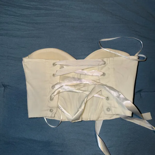 Princess Polly Cream Bustier Bra - Image 3
