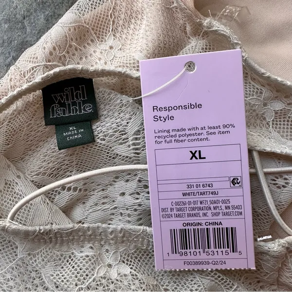 Wild Fable Lace Cami Top NWT Size XL Cream Dreamy Fairycore - Image 5