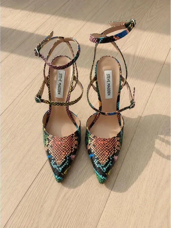 Steve Madden Variety Multi Snake Heels Size 7 New In Box - Image 2