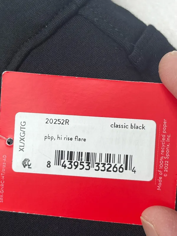 Spanx Perfect Pant Hi-Rise Flare Black Pintuck Work Pants NWT Size XL - Image 5