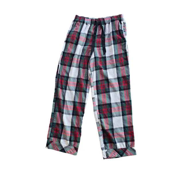 Victoria's Secret -430 Flannel Pajama Set Womens Medium Red Green‎ Plaid - Image 6
