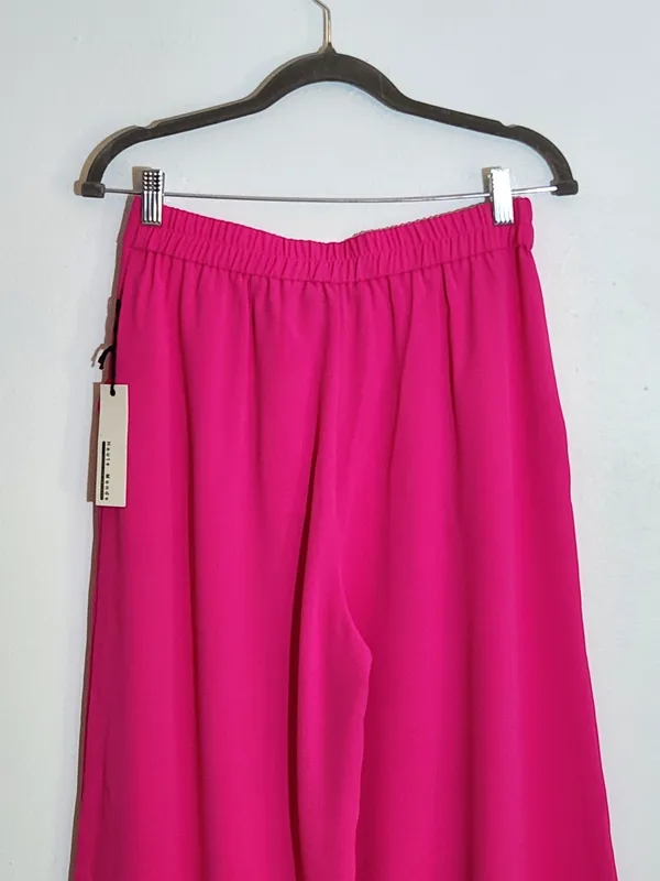 Haute Monde Neon Pink Wide Leg Trouser Pants Size Medium NWT - Image 4