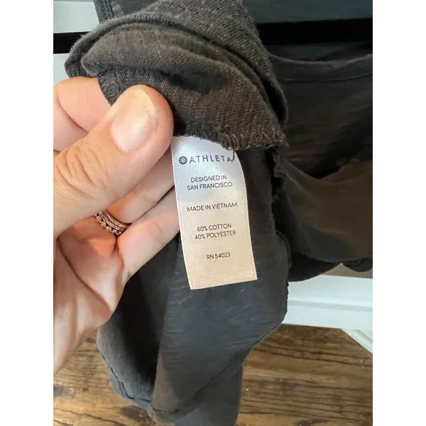 ATHLETA Daily Cowl Tank Size Small army Green Open Back Workout Yoga Women - Image 4