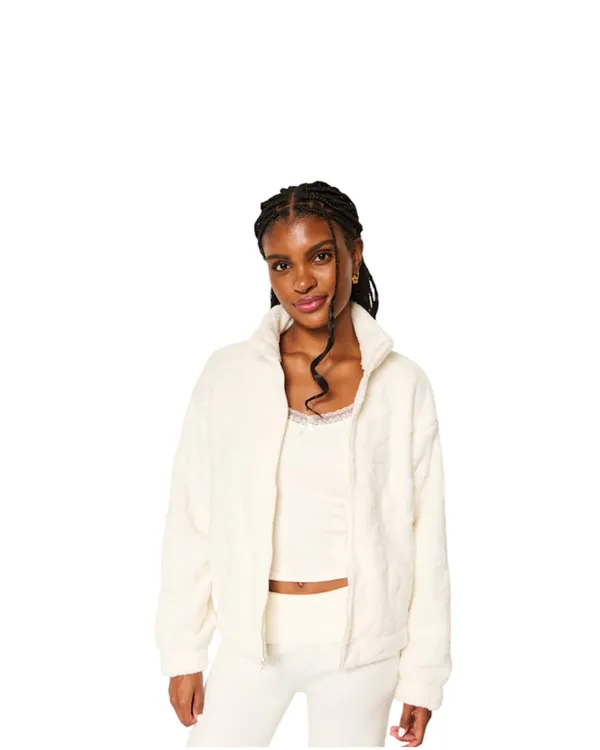 Gilly Hicks Sherpa Zip-Up Sweatshirt - large - Image 9