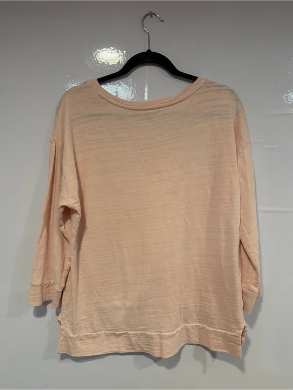 Light Peach Women's Loft Long-Sleeve Relaxed Top - Image 3