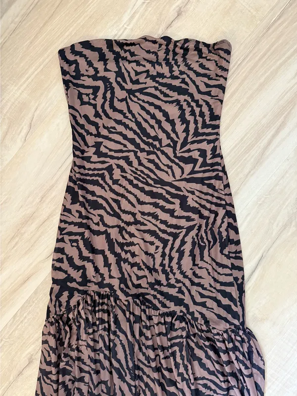 Brown Zebra Dress Size S/M - Image 2