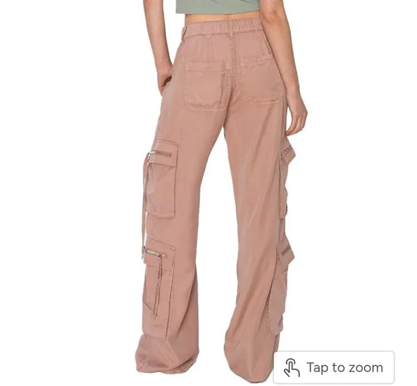 Risen Jeans High Rise Wide Leg Tencil Cargo Pant - Image 2