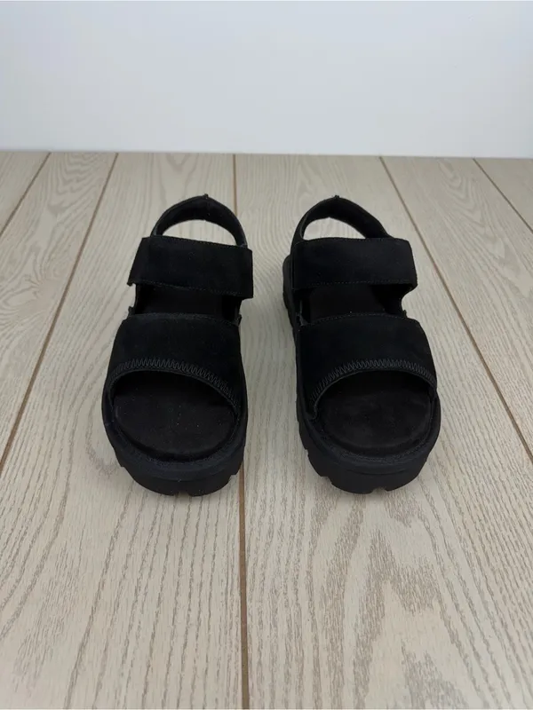 Koolaburra by UGG Women's Tizz Adjustable Suede Sandals US9 Black $80 - Image 2
