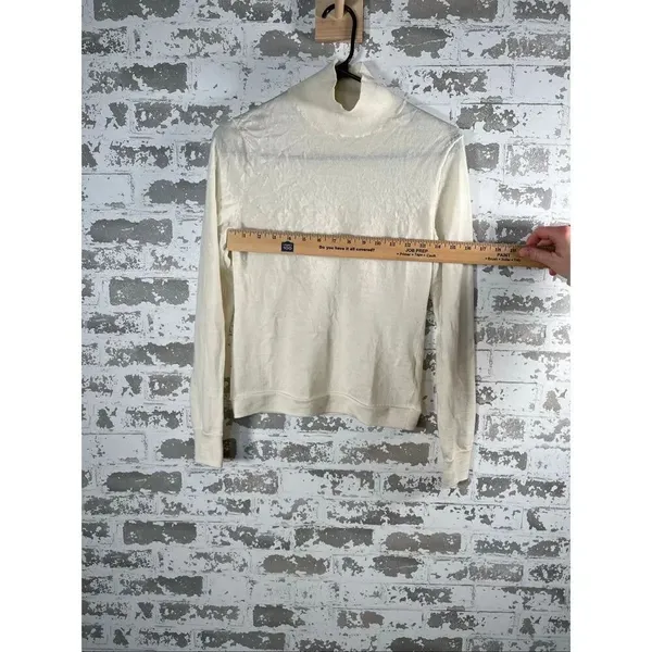 J. Crew | women white merino wool turtleneck sweater - Image 4