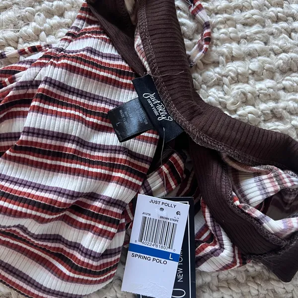 Just Polly Polo Tank Cropped Sz Large - Image 4